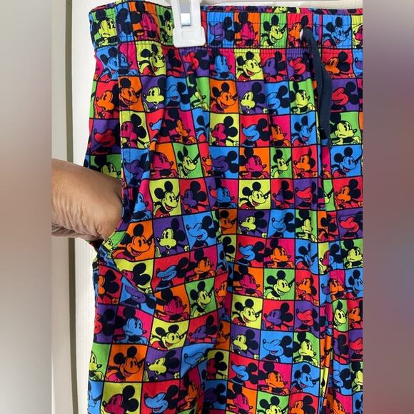 Disney Parks Authentic Mickey Mouse Multi Colored Pajama Lounge Pants Large - Picture 3 of 4
